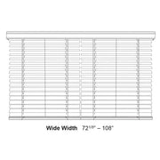 Premium 2" Cordless Faux Wood Blinds - Smooth White (72"+ Widths)